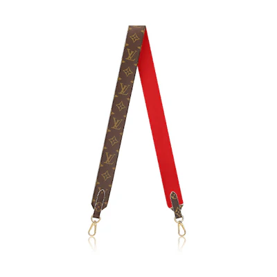 LOUIS VUITTON Monogram Coated Canvas Shoulder Bag Unisex Red. J02287