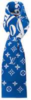 Order 路易威登藍色Monogram織色披肩