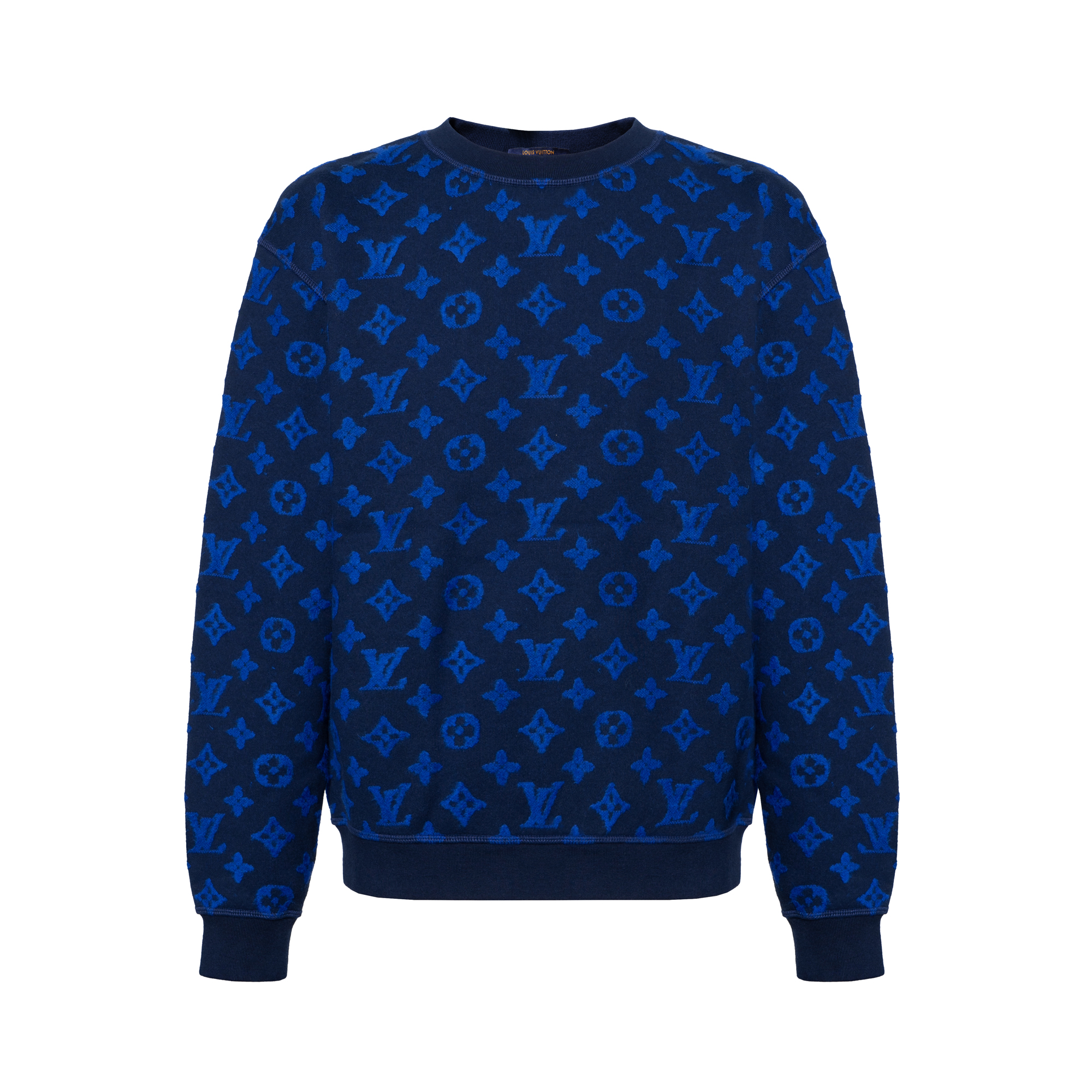 LOUIS VUITTON Monogram Crewneck Sweater Blue 1A5CP
