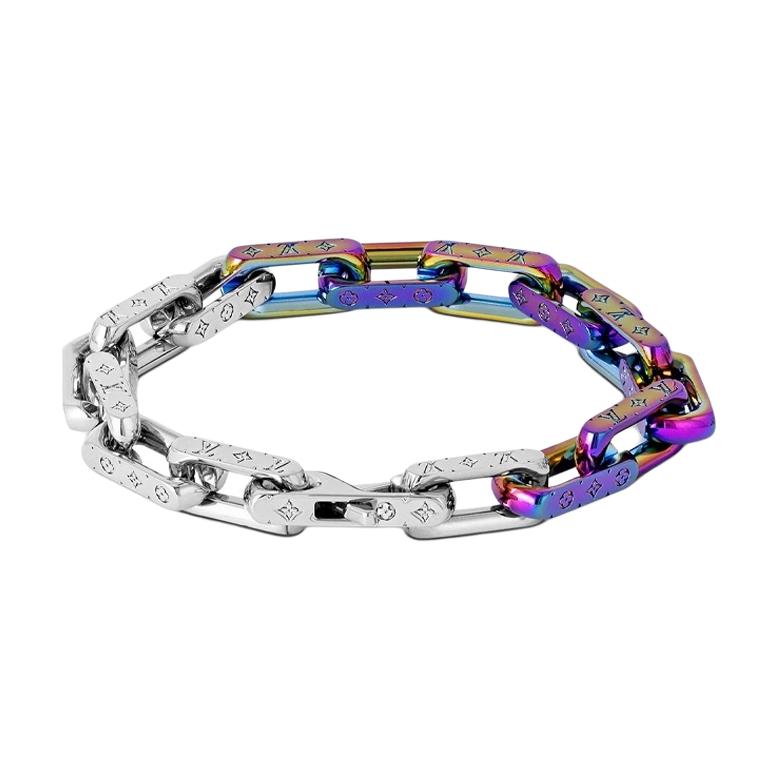 Lookbook 루이비통 모노그램 쿠바 체인 멀티컬러 메탈 팔찌 M69467