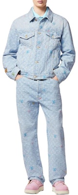 路易威登 Monogram 丹寧牛仔襯衫外套 藍色長袖外套 1AFPTC Lookbook 路易威登 Monogram 丹寧牛仔襯衫外套 藍色長袖外套 1AFPTC