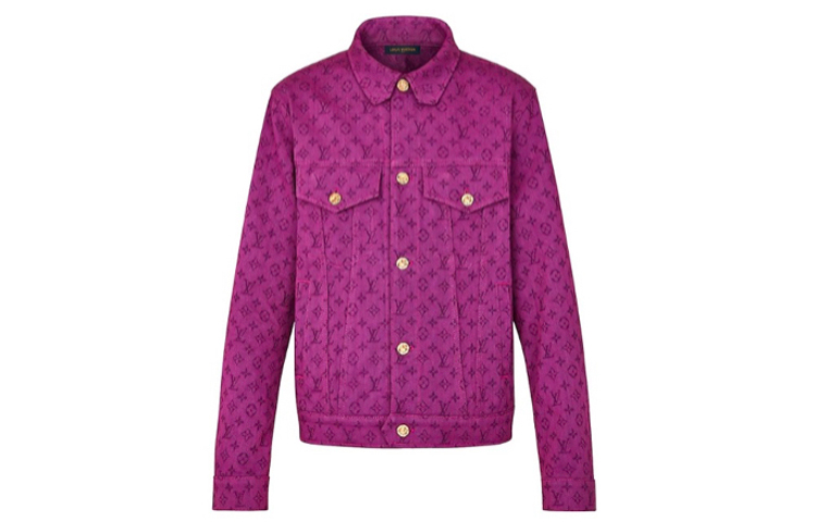 Order LOUIS VUITTON Jaket Denim Monogram Ungu 1A5P3