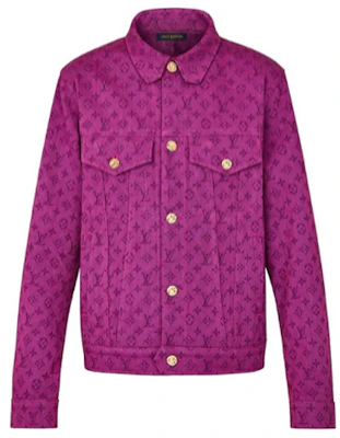 LOUIS VUITTON Monogram Denim Jacket Purple 1A5P3 Order LOUIS VUITTON Monogram Denim Jacket Purple 1A5P3