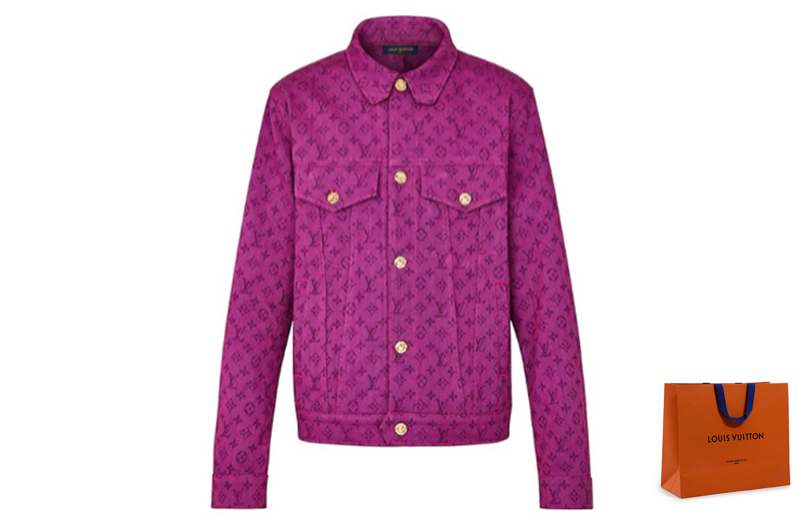 Lookbook LOUIS VUITTON Jaket Denim Monogram Ungu 1A5P3