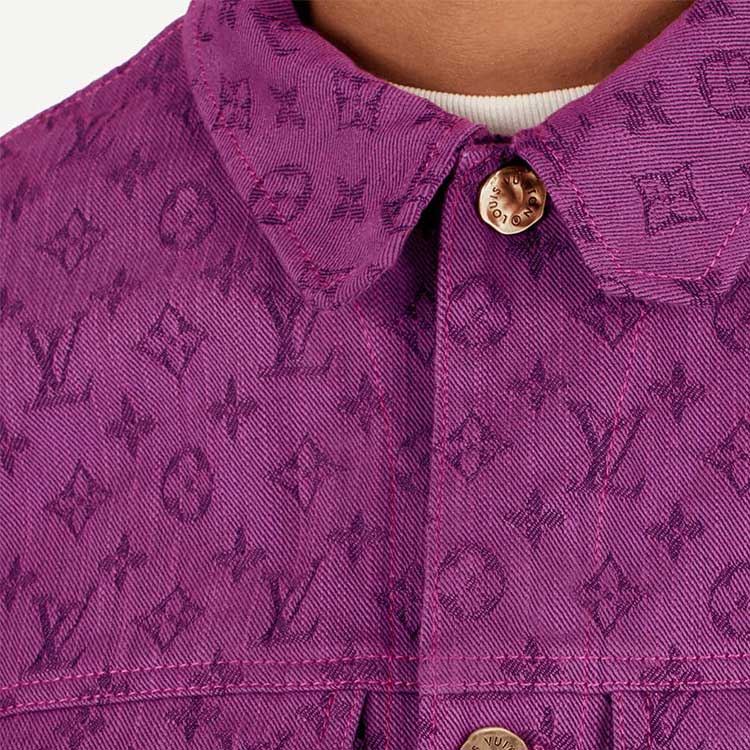 Sizing LOUIS VUITTON Jaket Denim Monogram Ungu 1A5P3