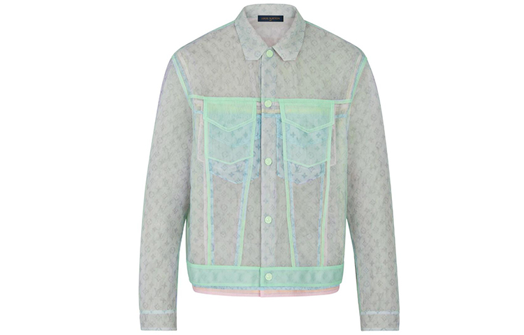 LOUIS VUITTON Monogram Denim Print Jacket Multi-Color Menswear 1A7R51