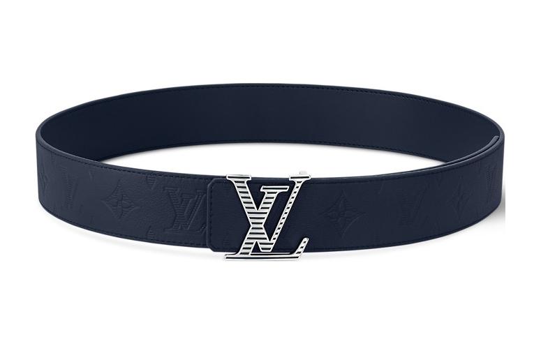 Order 路易威登 Monogram 藍色皮帶 4CM 寬 m8633u