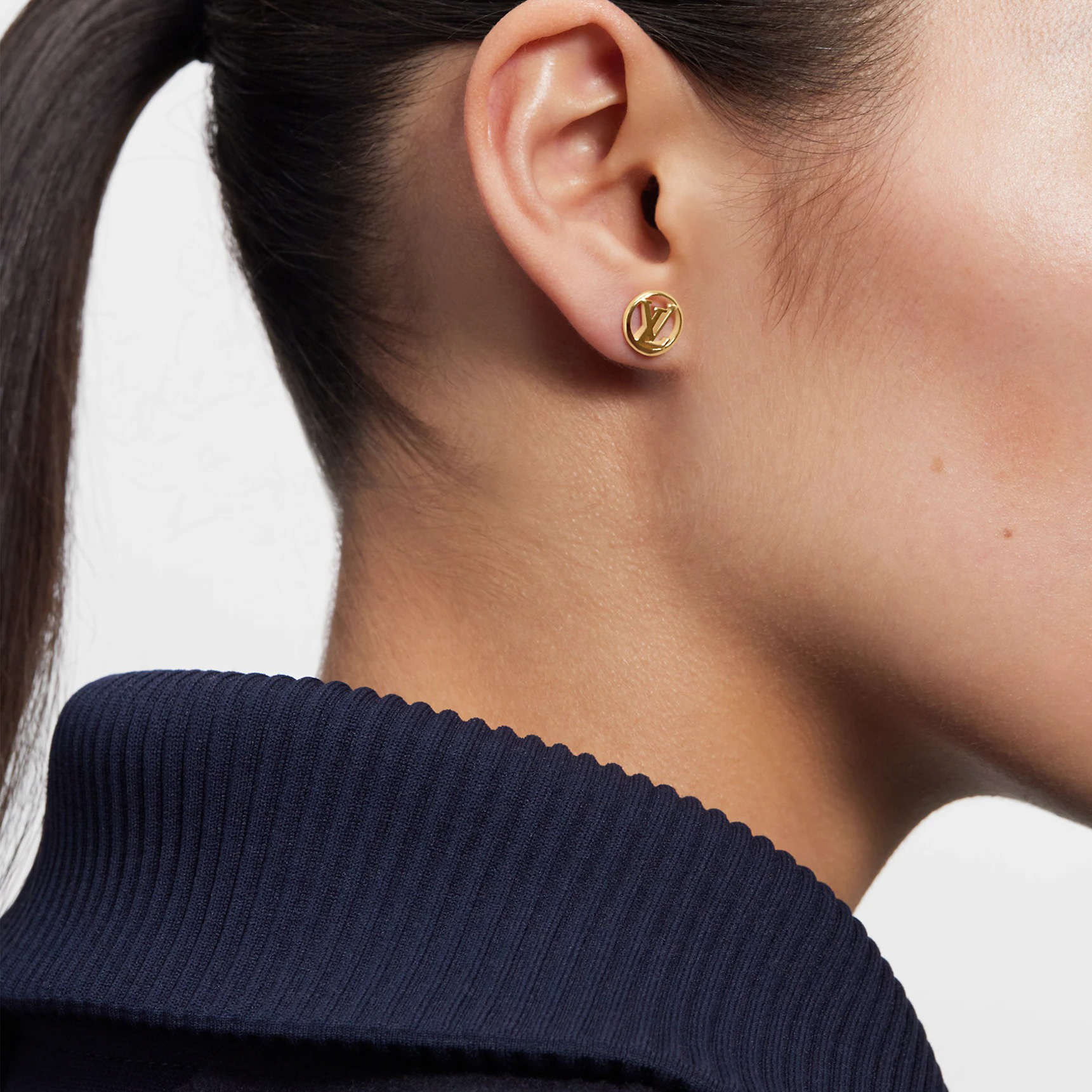 Louis Vuitton Monogram Earrings Set Gold - Unisex Couple Design. M00395 圖 4