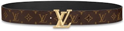 Buy Cinturón de Cuero Marrón Louis Vuitton Monogram Grabado Hebilla 4cm Hombre. M0422