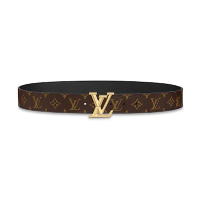 Louis Vuitton Monogram Embossed Buckle Leather Belt Brown 4cm Men’s. M0422