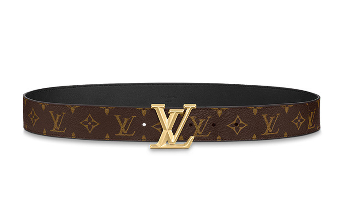 Order Cinturón de Cuero Marrón Louis Vuitton Monogram Grabado Hebilla 4cm Hombre. M0422