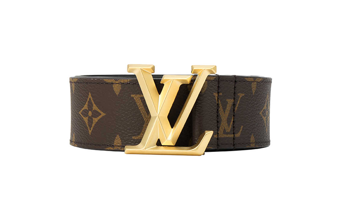 Purchase Cinturón de Cuero Marrón Louis Vuitton Monogram Grabado Hebilla 4cm Hombre. M0422
