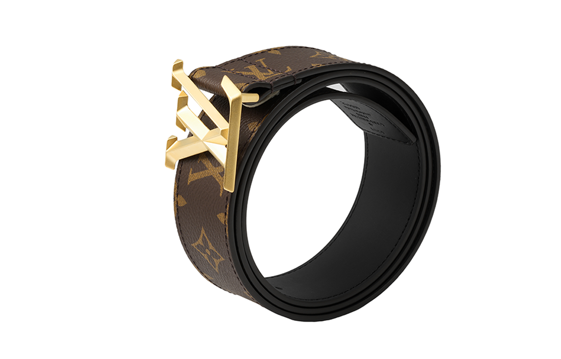 Details for Cinturón de Cuero Marrón Louis Vuitton Monogram Grabado Hebilla 4cm Hombre. M0422