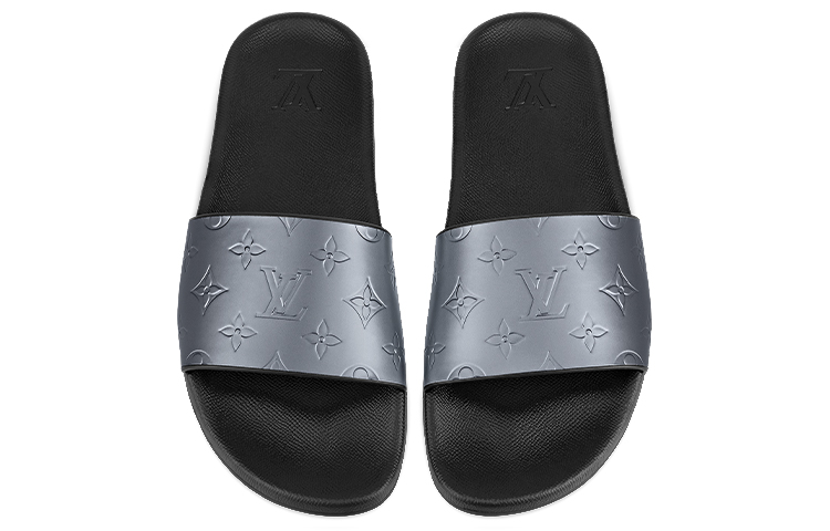 LV Monogram Embossed Metallic Rubber 'Grey Black' 圖 3