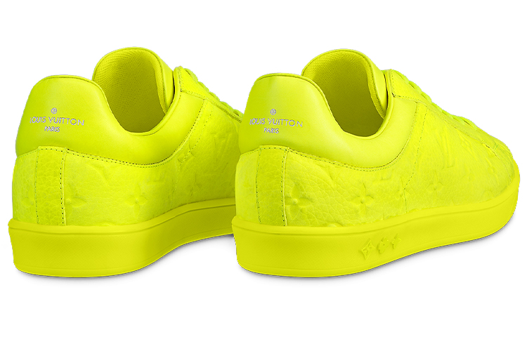 LV Monogram Embossed Suede Low-Top Sneaker 'Yellow' 圖 4