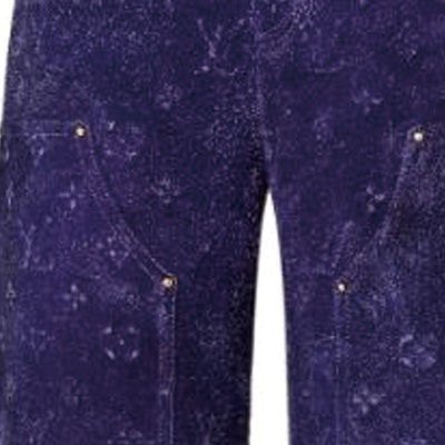 路易威登紫色Monogram壓紋天鵝絨工裝長褲 1AB4R0 Sizing 路易威登紫色Monogram壓紋天鵝絨工裝長褲 1AB4R0