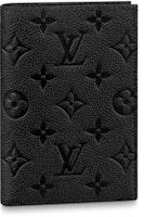 LOUIS VUITTON Monogram Empreinte Black Leather Passport Cover Unisex. M63914 LOUIS VUITTON Monogram Empreinte Black Leather Passport Cover Unisex. M63914