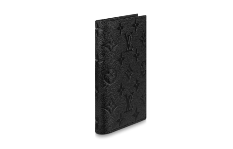 Lookbook LOUIS VUITTON Monogram Empreinte Black Leather Passport Cover Unisex. M63914