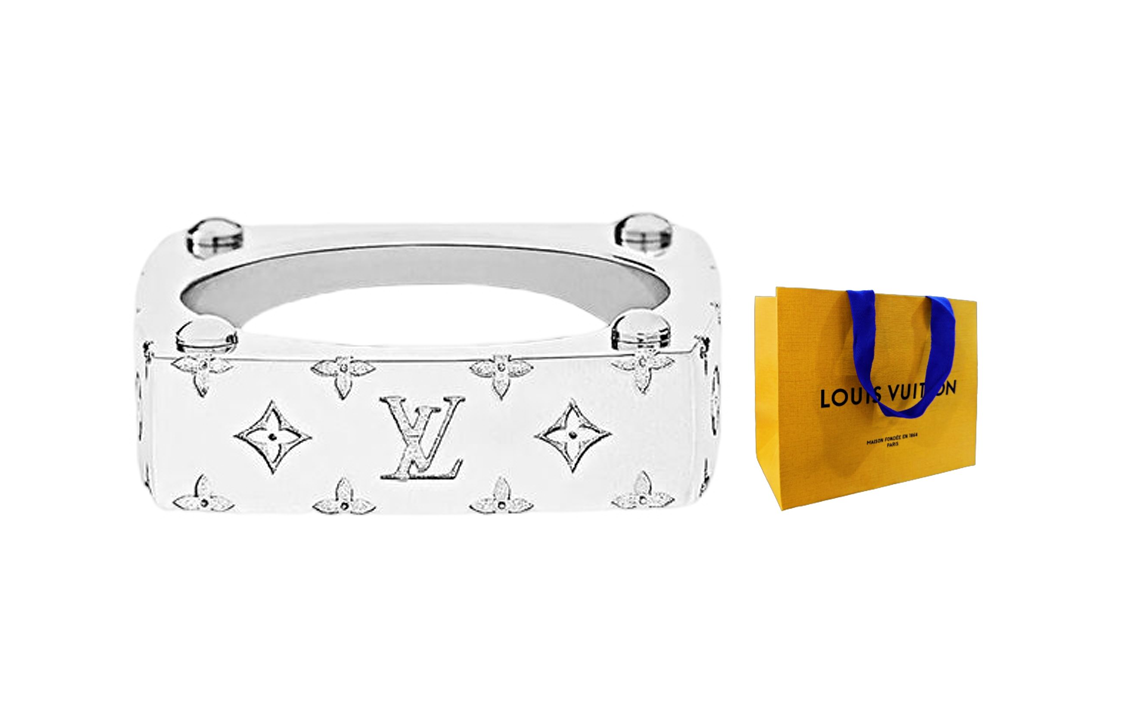 Shop ルイヴィトン メンズ モノグラム エングレーブド メタル リング シルバー M00694