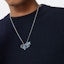 Shop LOUIS VUITTON Monogram Floral Brass Necklace Silver for Men. M00917