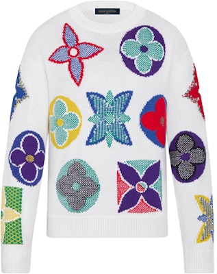 Jersey de Lana Blanca Louis Vuitton Monograma Floral Crewneck. 1A7XBB Order Jersey de Lana Blanca Louis Vuitton Monograma Floral Crewneck. 1A7XBB