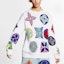 Shop Jersey de Lana Blanca Louis Vuitton Monograma Floral Crewneck. 1A7XBB