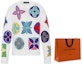 Cheap Jersey de Lana Blanca Louis Vuitton Monograma Floral Crewneck. 1A7XBB