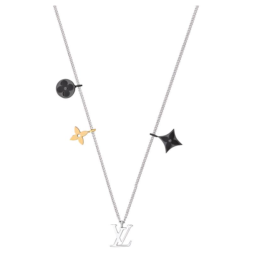 Louis Vuitton Monogram Floral Metal Necklace Unisex M00521-RM1211