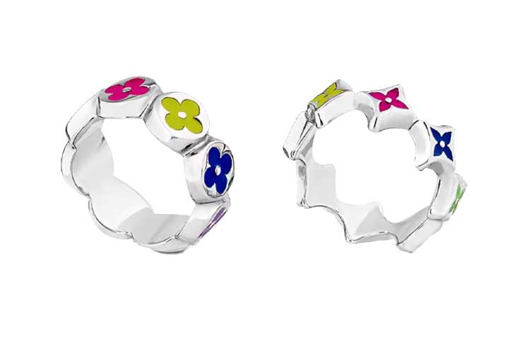 Lookbook 루이비통 모노그램 플로럴 심플 스타일리시 남성용 메탈 반지. M0959M