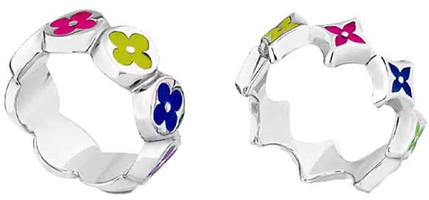 루이비통 모노그램 플로럴 심플 스타일리시 남성용 메탈 반지. M0959M Lookbook 루이비통 모노그램 플로럴 심플 스타일리시 남성용 메탈 반지. M0959M