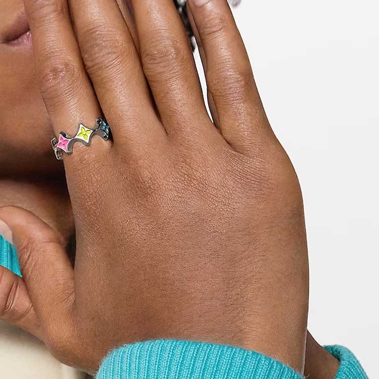 Details for 루이비통 모노그램 플로럴 심플 스타일리시 남성용 메탈 반지. M0959M