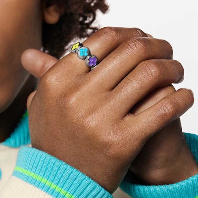 루이비통 모노그램 플로럴 심플 스타일리시 남성용 메탈 반지. M0959M Cheap 루이비통 모노그램 플로럴 심플 스타일리시 남성용 메탈 반지. M0959M