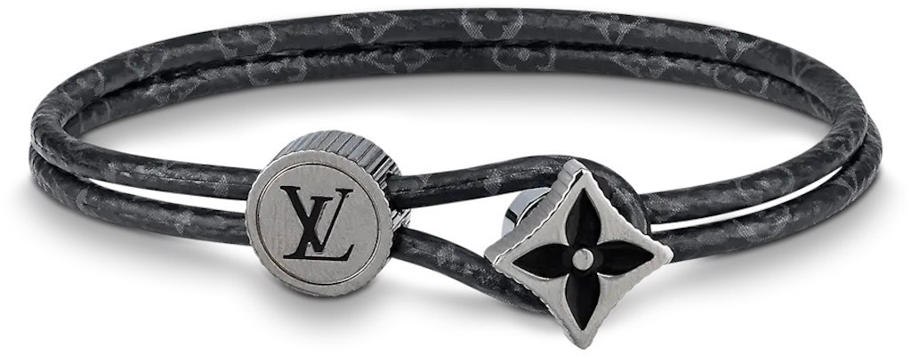 LOUIS VUITTON Monogram Flower Canvas Bracelet Black/Black 96826665 Buy LOUIS VUITTON Monogram Flower Canvas Bracelet Black/Black 96826665