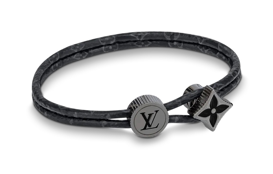 Lookbook LOUIS VUITTON Monogram Flower Canvas Bracelet Black/Black 96826665