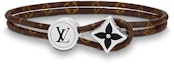 Purchase LOUIS VUITTON Monogram Flower Canvas Bracelet Black/Black 96826665