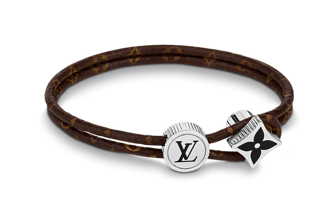 Details for LOUIS VUITTON Monogram Flower Canvas Bracelet Black/Black 96826665
