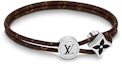 Details for LOUIS VUITTON Monogram Flower Canvas Bracelet Black/Black 96826665