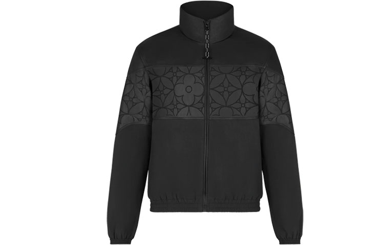 Louis Vuitton Monogram Flower Mix Leather Jacket Men’s Black 1A8GXO
