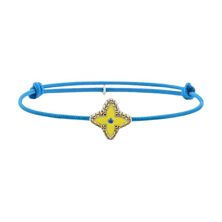 Order LOUIS VUITTON Gelang Logam Monogram Flower Stesia Biru. M02411