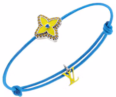 Lookbook Pulsera LOUIS VUITTON Monograma Flor Stesia Metal Incrustado Azul. M02411