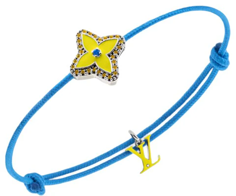 Pulsera LOUIS VUITTON Monograma Flor Stesia Metal Incrustado Azul. M02411 Lookbook Pulsera LOUIS VUITTON Monograma Flor Stesia Metal Incrustado Azul. M02411
