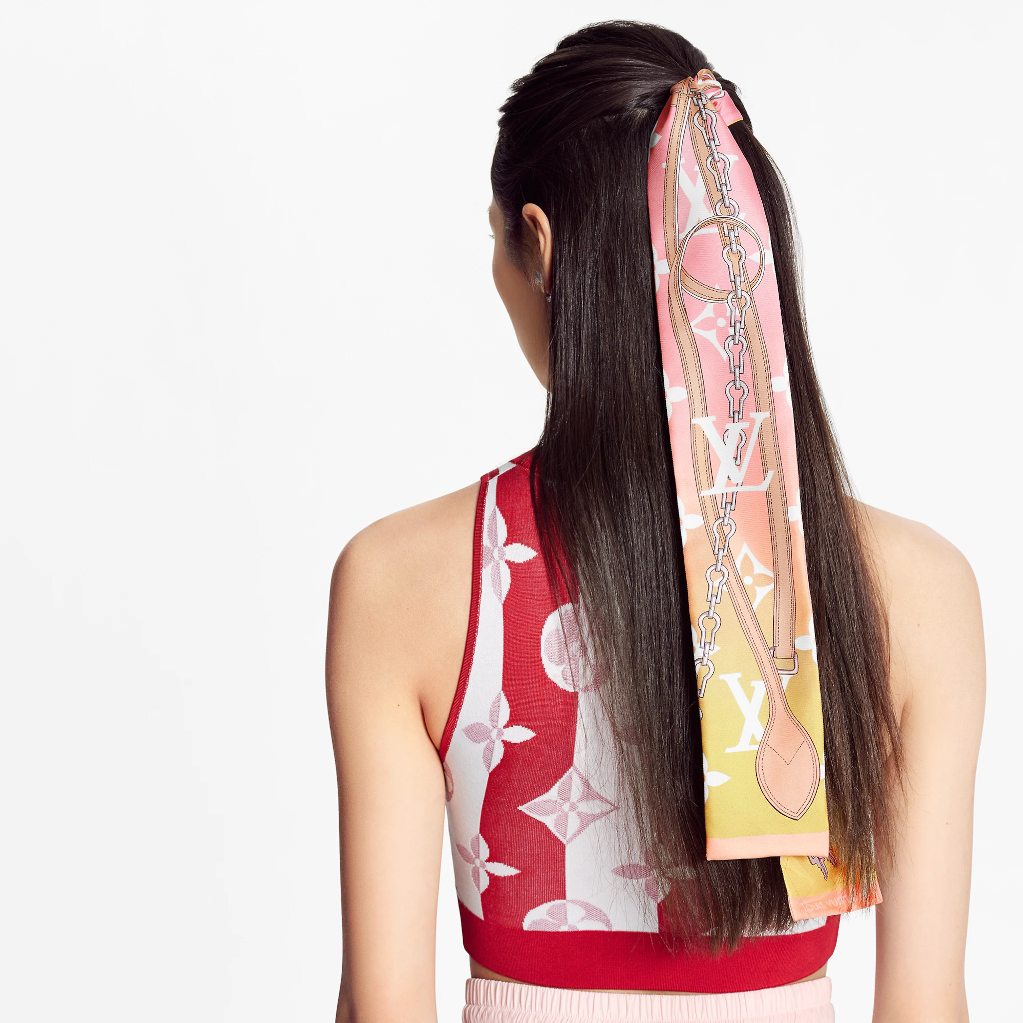 Louis Vuitton Monogram Gradient Bandeau Scarf Headband Unisex Couples Style M76780 圖 4