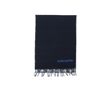 LOUIS VUITTON Monogram Gradient Cashmere Scarf with Fringe Trim M71348