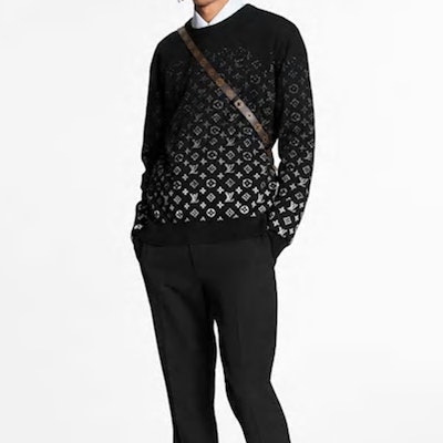 Suéter Louis Vuitton Monograma Degradado Manga Larga Negro/Blanco 1A8A1R Purchase Suéter Louis Vuitton Monograma Degradado Manga Larga Negro/Blanco 1A8A1R