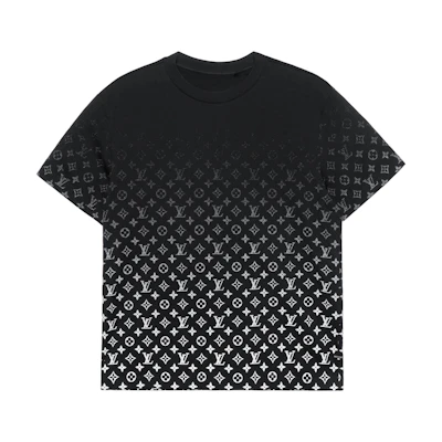LOUIS VUITTON Monogram Gradient Round Neck T-Shirt Black . 1A8HKL