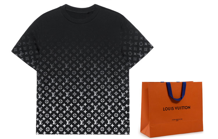 LOUIS VUITTON Monogram Gradient Round Neck T-Shirt Black . 1A8HKL 圖 8