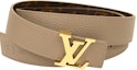 Buy Cinturón Unisex LOUIS VUITTON Monogram Initiales Piel Marrón 3cm Ancho. M0696V