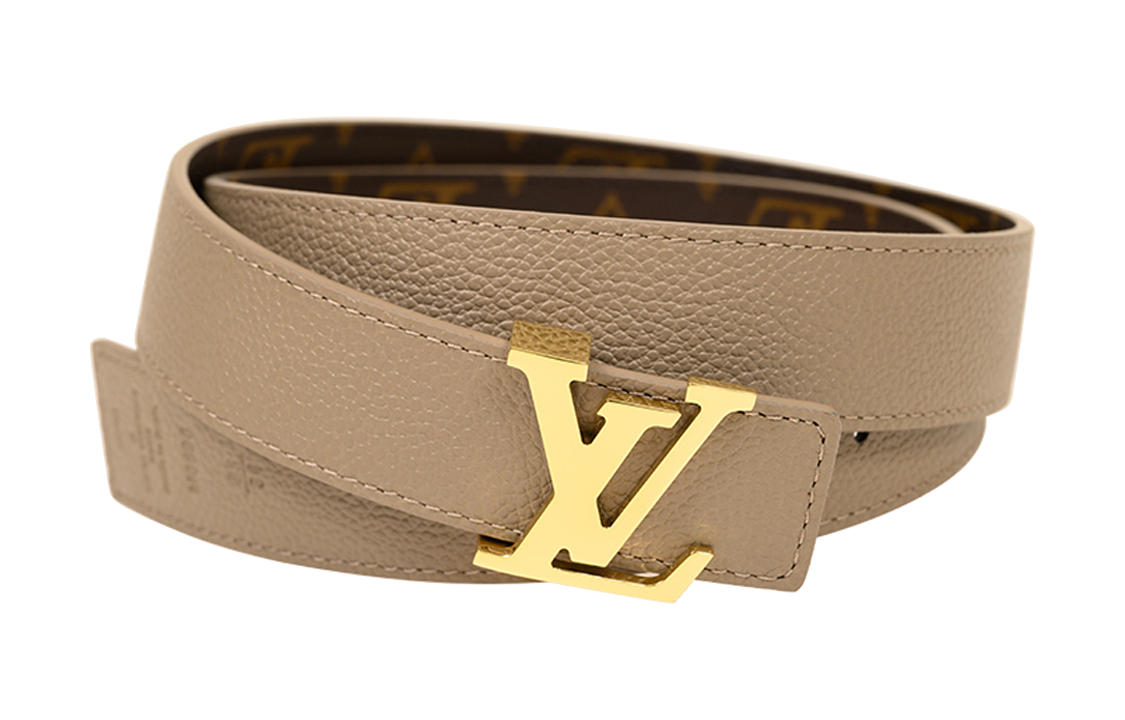 Order Cinturón Unisex LOUIS VUITTON Monogram Initiales Piel Marrón 3cm Ancho. M0696V