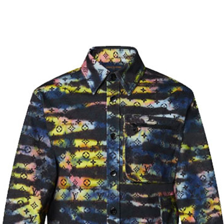 Lookbook 루이비통 모노그램 무지개빛 데님 긴팔 셔츠 블랙 남성 1A9A3Q