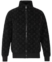 LOUIS VUITTON Monogram Jacquard Fleece Jacket Black 1A5VFA LOUIS VUITTON Monogram Jacquard Fleece Jacket Black 1A5VFA